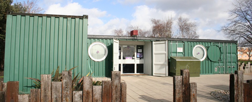 Shipping Container Youth Centre - Mile End Park Shipping Container Youth Centre - Mile End Park